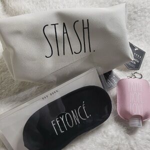 🆕 Rae Dunn Cosmetic Sanitizer, Mask, Bag Bundle